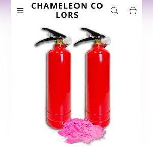 Gender Reveal Fire Extinguisher Color Blaster Pink Girl 2-Pack color powder